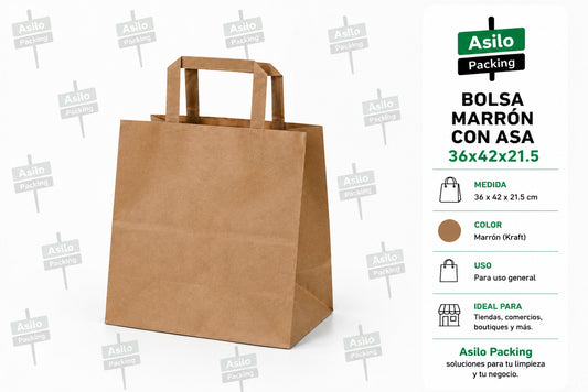 BOLSA MARRÓN ASA 36X42X21.5